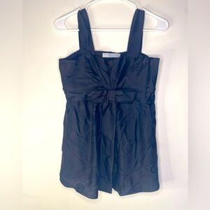 Stella McCartney Silk Black Dressy Tank Top Blouse Bow Flowy Size 42